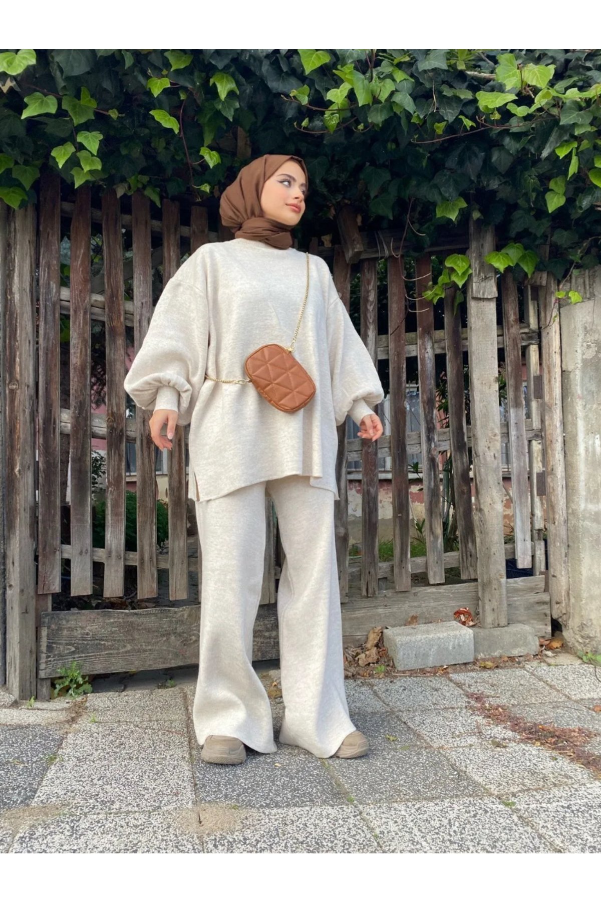 Regular Balonkol Kadın Triko Takım - 2