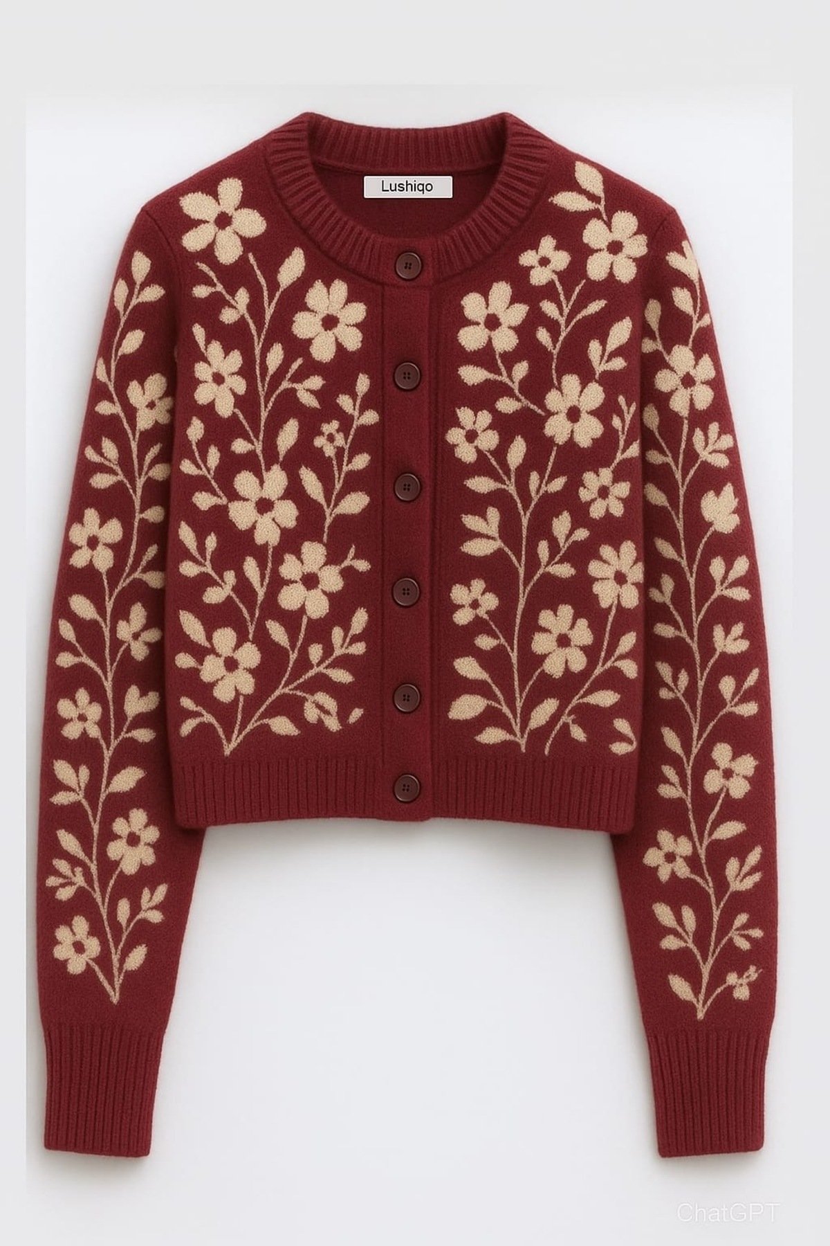 Kadin Cardigan Crop Örgü Desen Hirka 0011 - 3