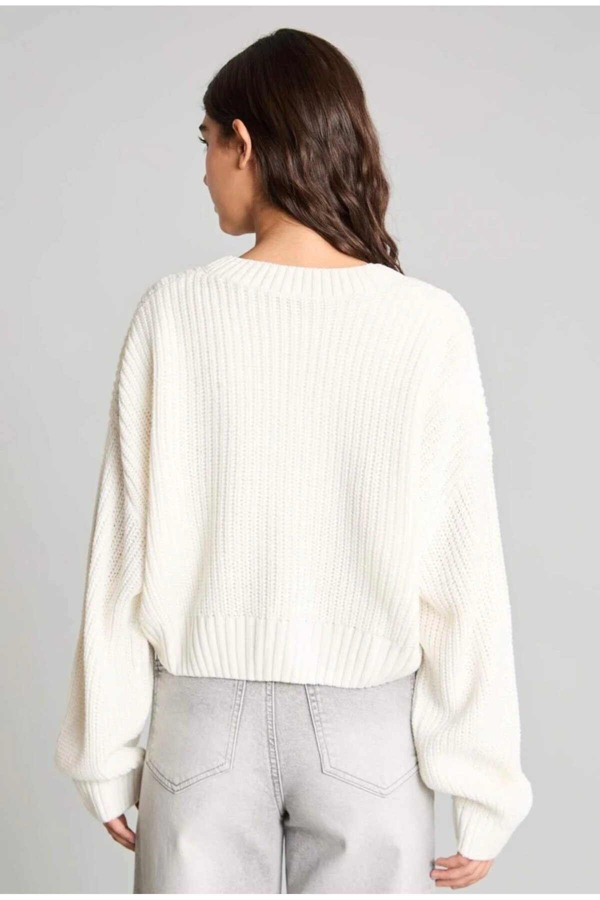 Regular fit V yaka Selanik Örgü Triko Hırka Md03782 - 6