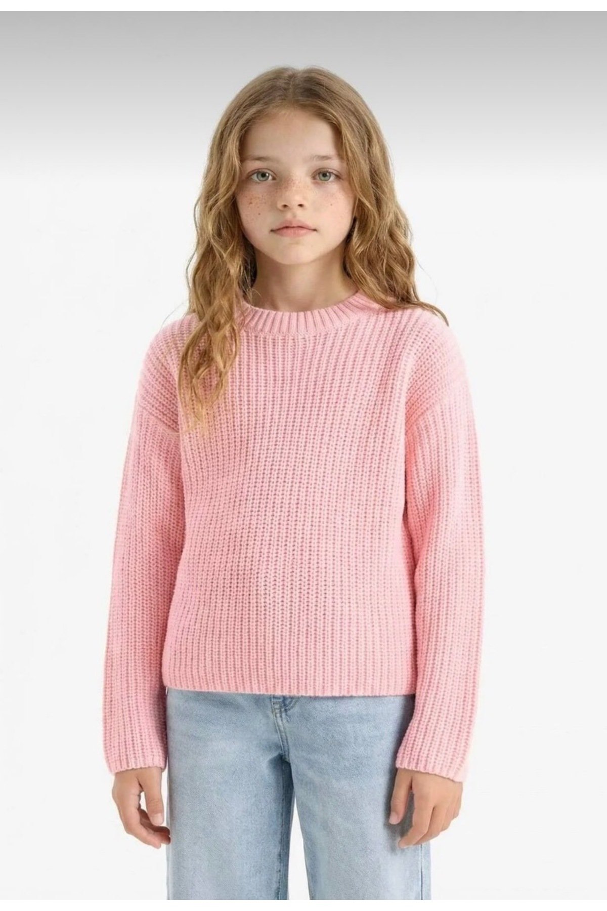 Unisex Çocuk Triko Bisiklet Yaka Selanik Örgü Kazak - 2