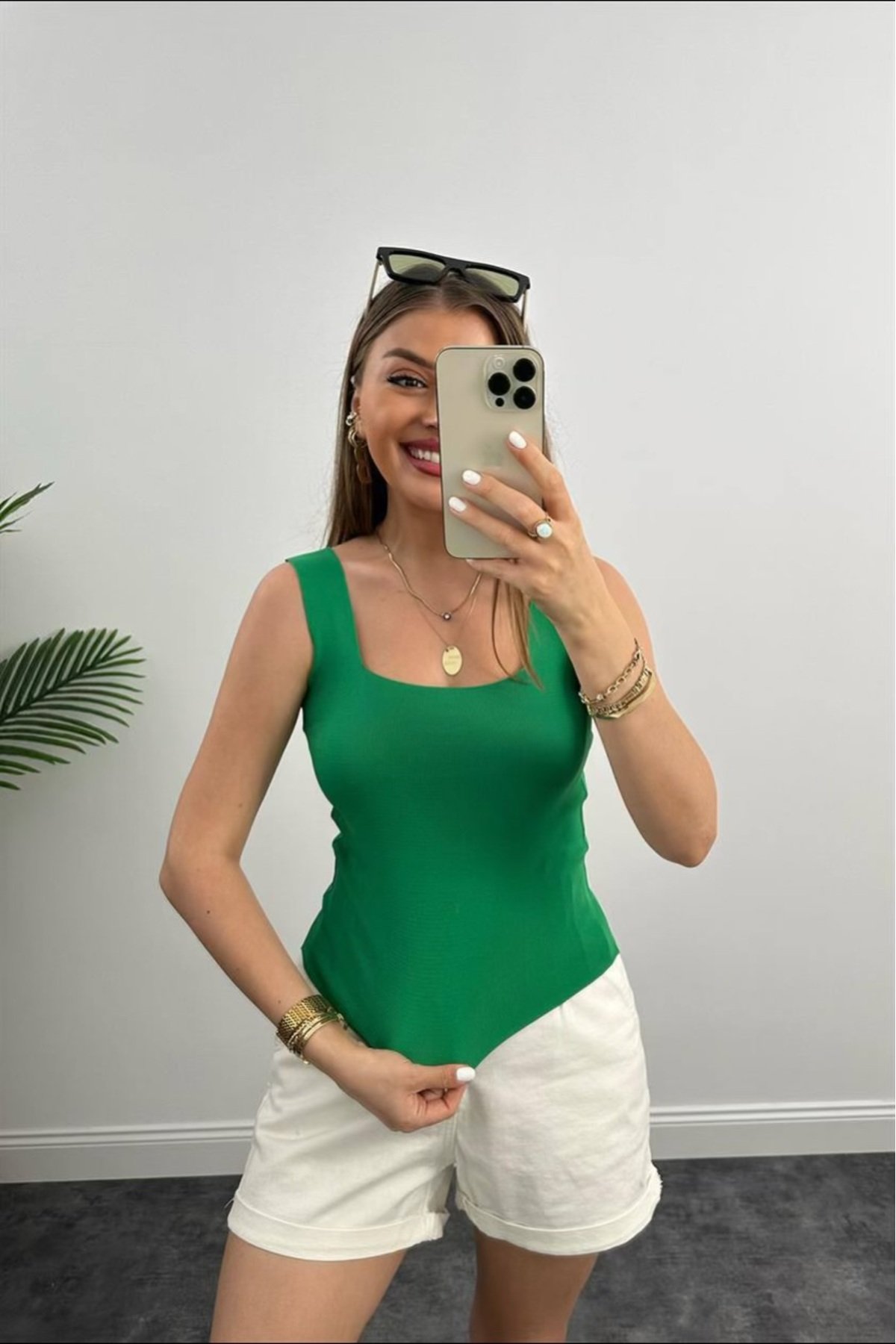 Kadın Triko Kare Yaka Atlet Bluz 00902734 Ls - 6