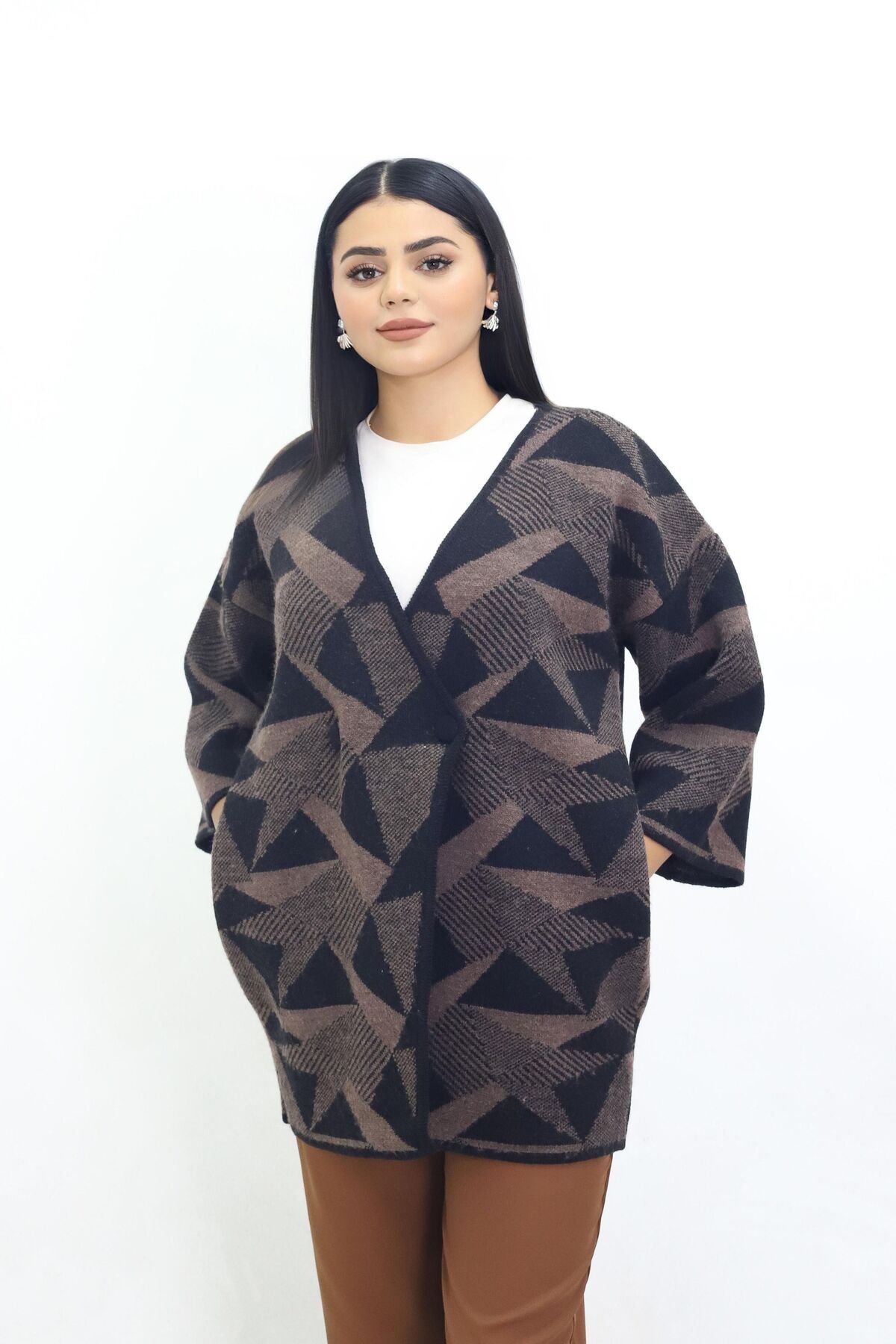 Kadın Triko Çeket Tunik Hırka - 7