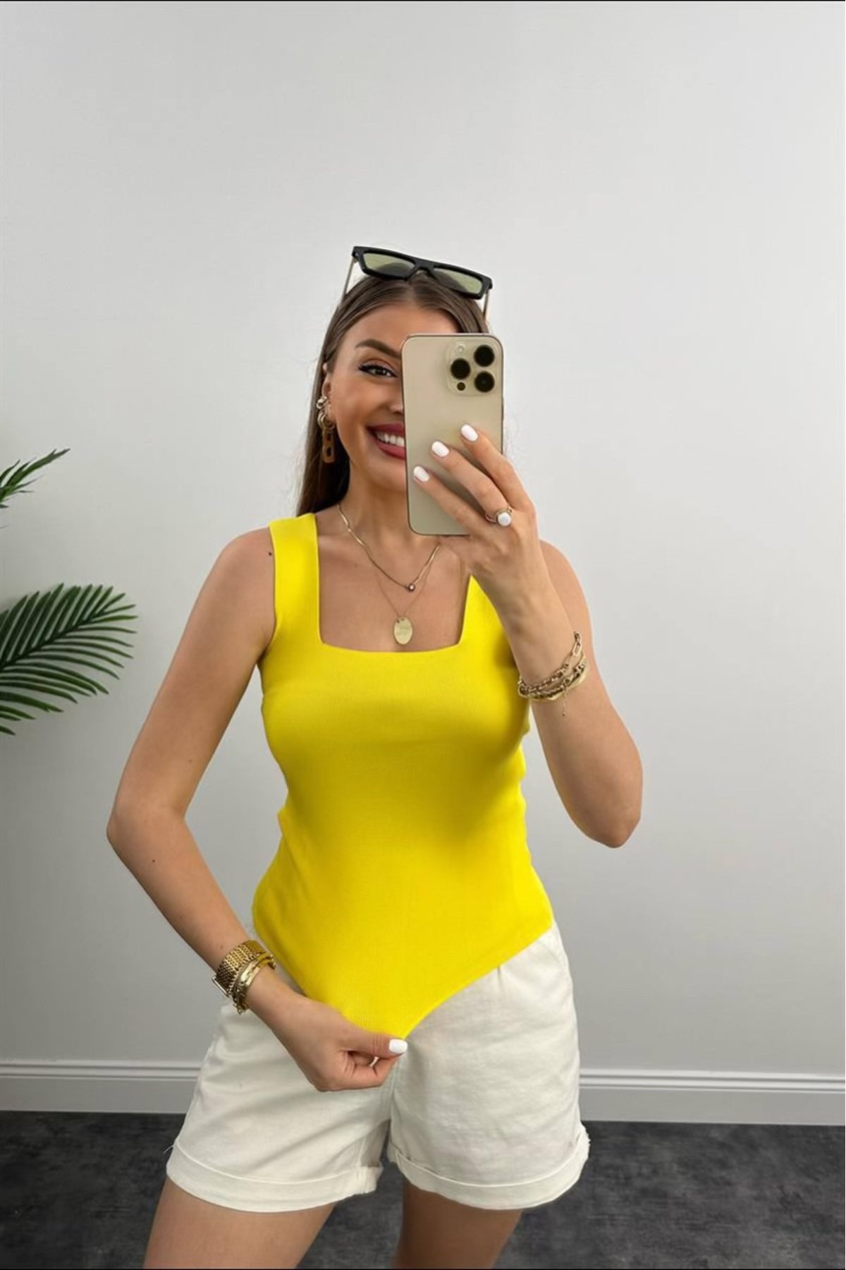 Kadın Triko Kare Yaka Atlet Bluz 00902734 Ls - 7
