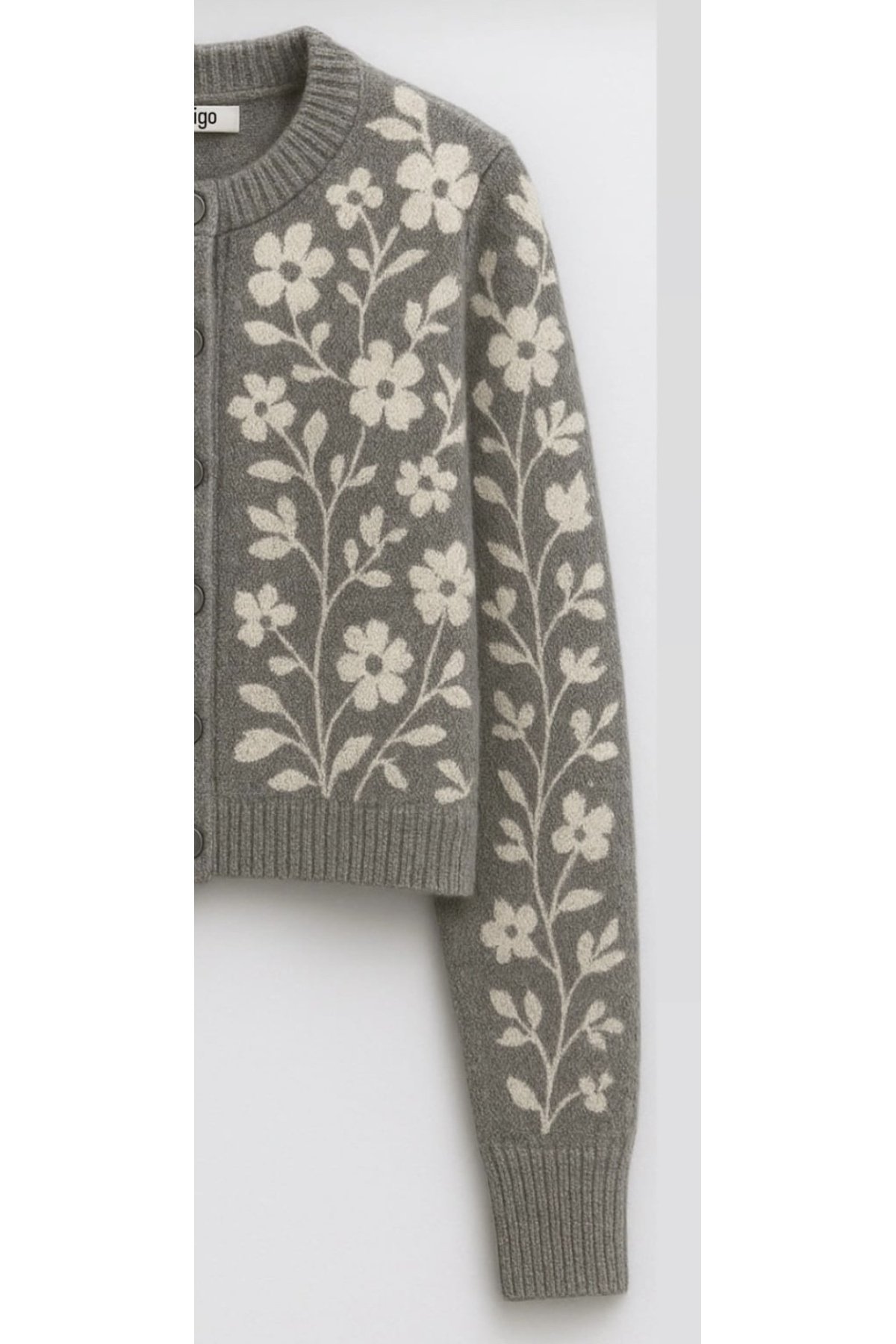 Kadın Cardigan Crop Örgü Desen Hırka 0011 - 2
