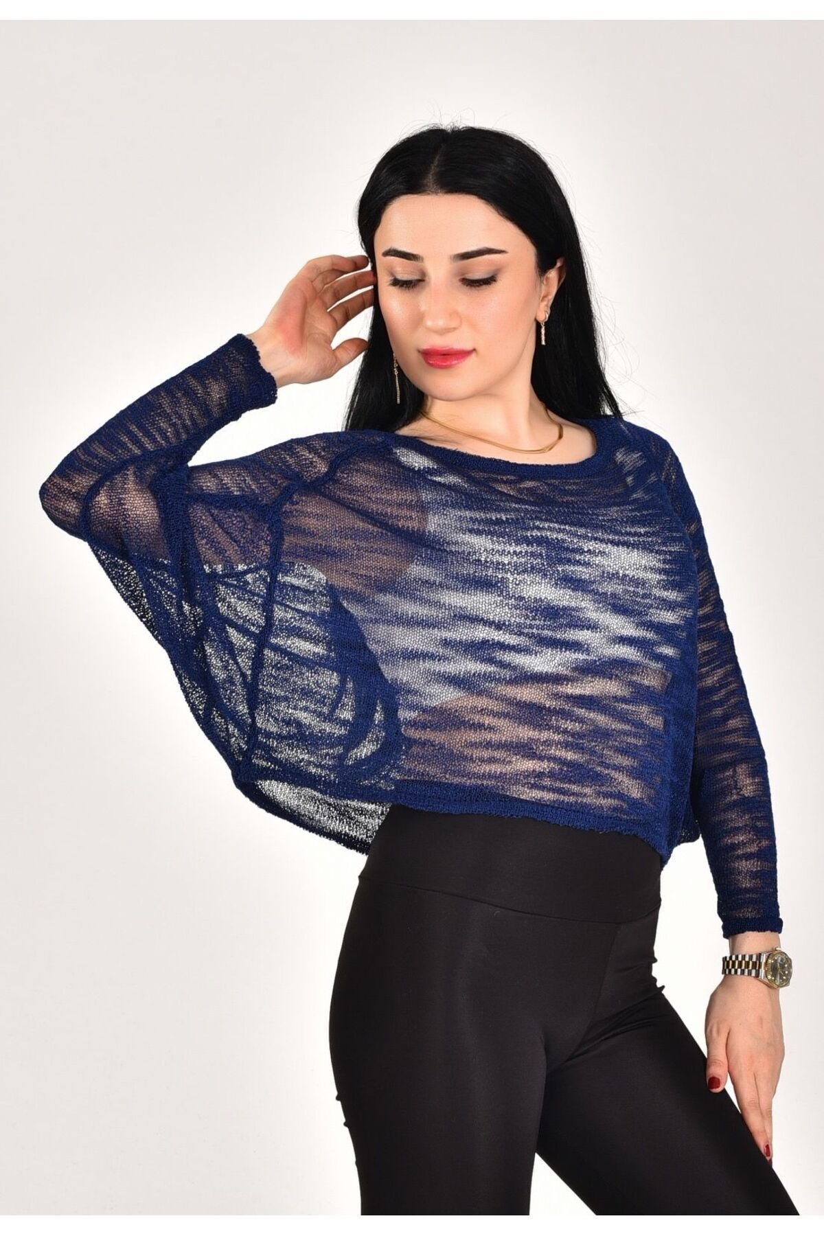 KADIN ÖRGÜ FİLELİ PAMUK TRİKO - 2
