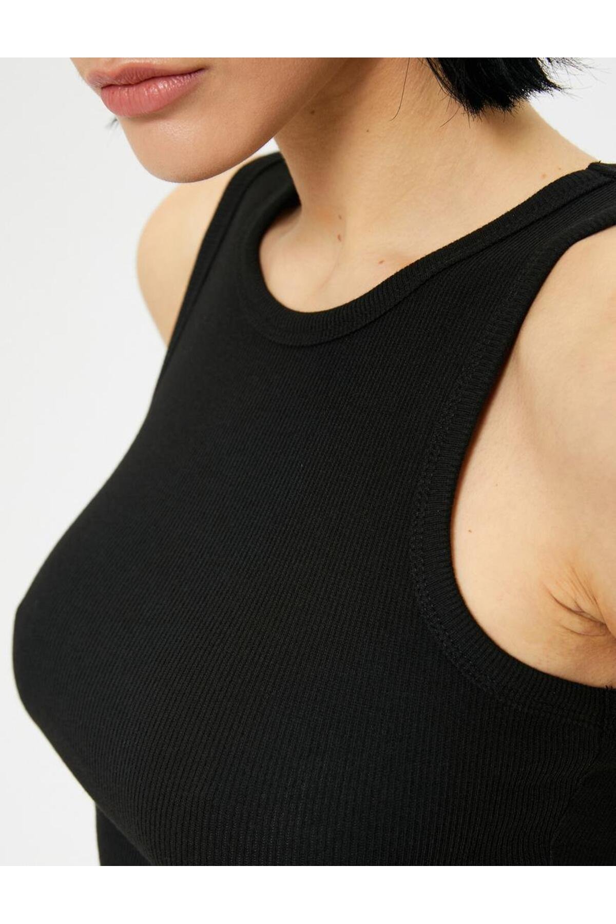 Halter Yaka Kadın Cool Basic Beyaz Atlet 00027 - 8
