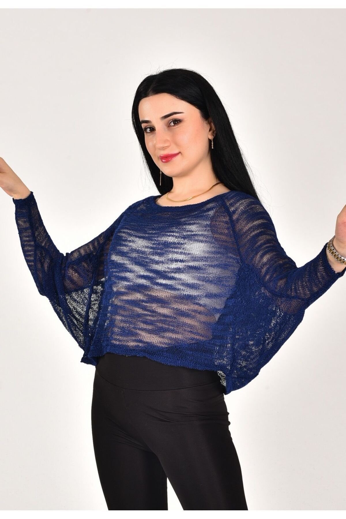 KADIN ÖRGÜ FİLELİ PAMUK TRİKO - 3