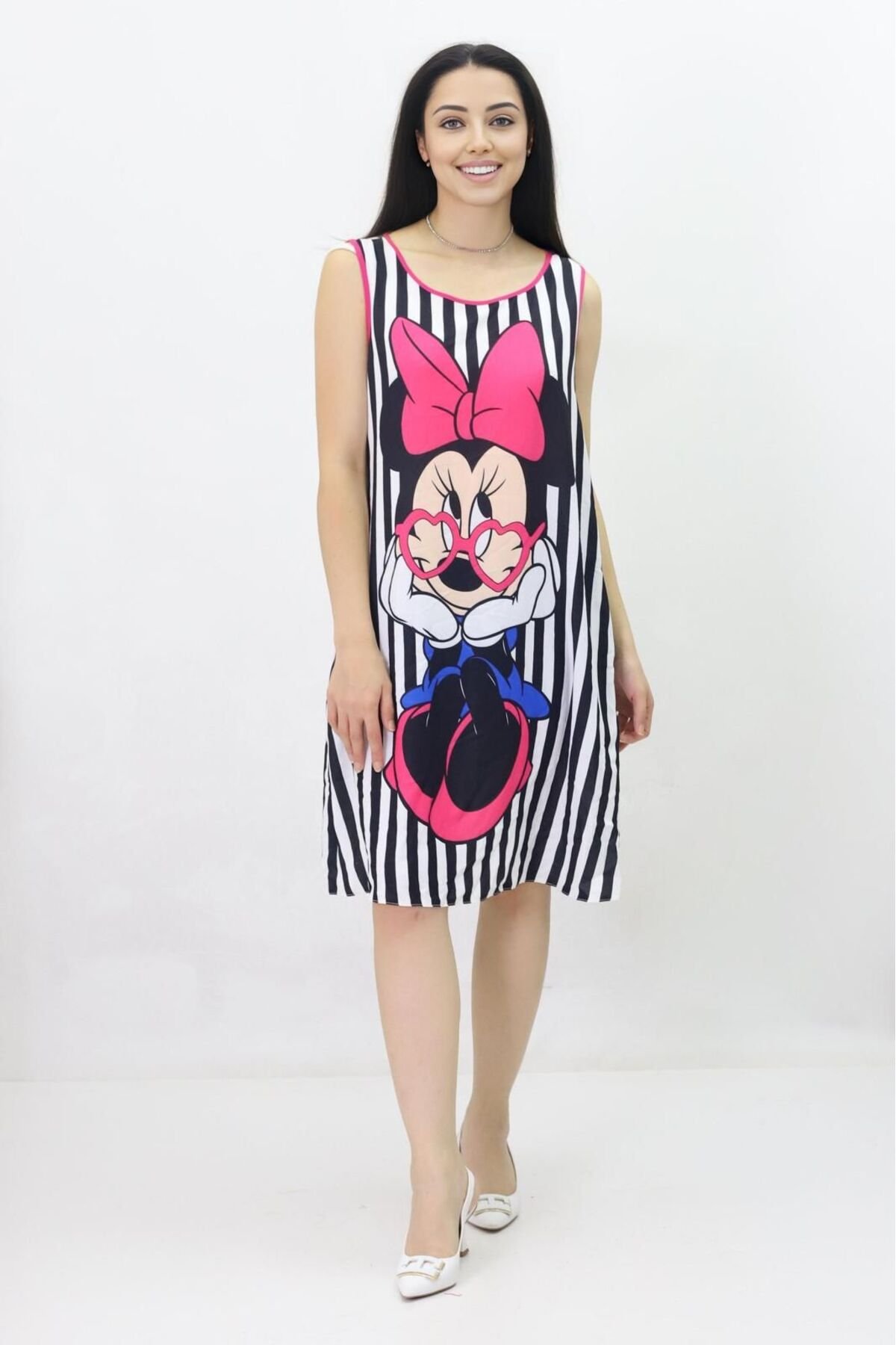 Kadın elbise Mickey yazlık cepli ürün - 2