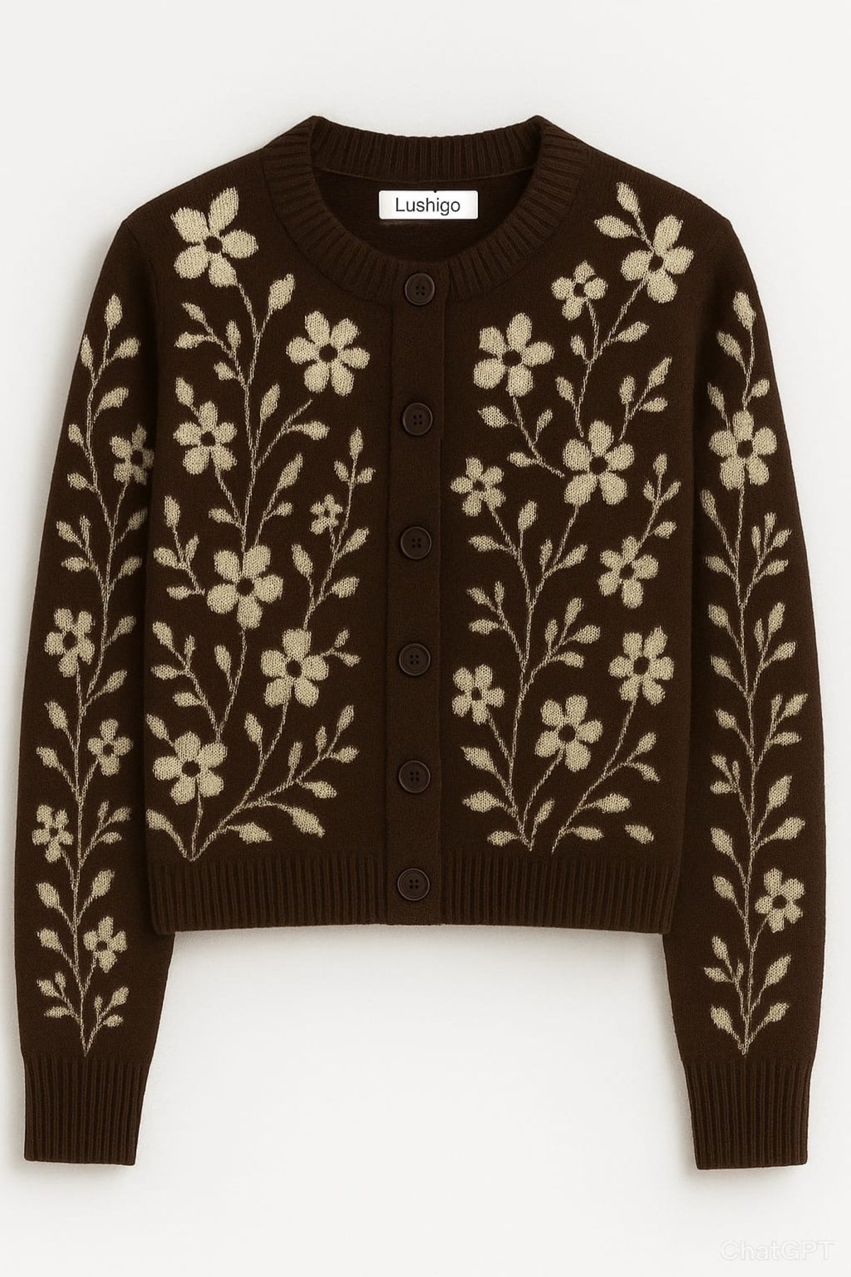 Kadin Cardigan Crop Örgü Desen Hirka 0011 - 1